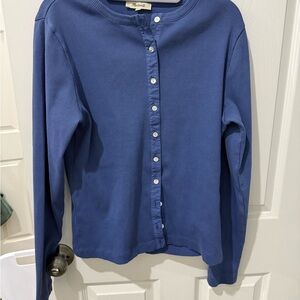 Madewell Navy Ribbed Cardigan